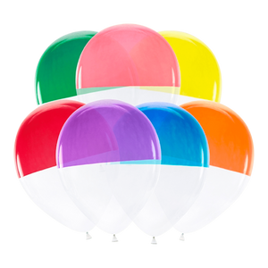 Ballon Bicolore Latex Multicolore x7
