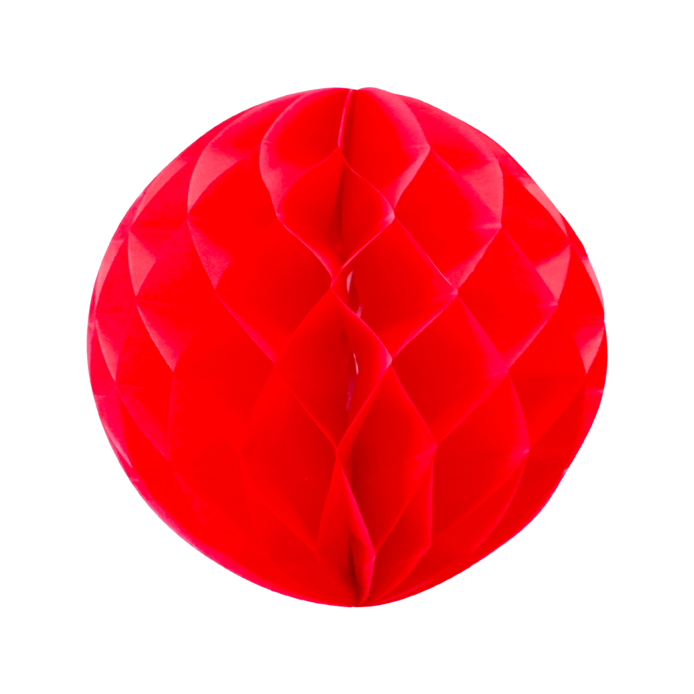 Boule chinoise alvéolée 30 cm Rouge