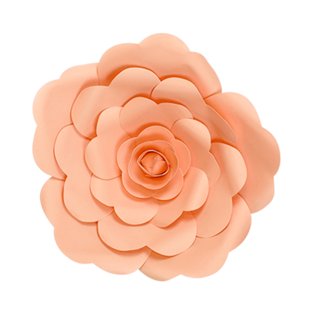 Fleur En Papier Rose Pêche 30 cm