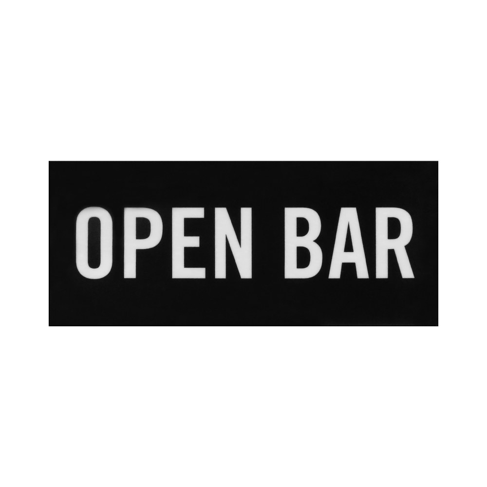Façade Open Bar Noir PVC pour Boite Lumineuse