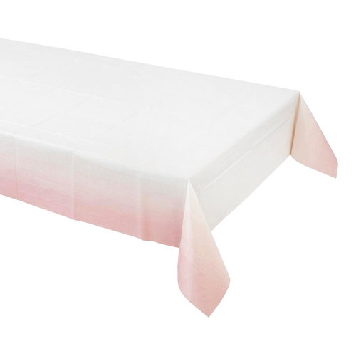 Nappe papier blanc rose pastel