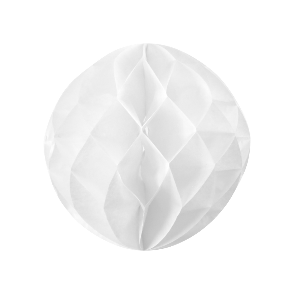 Boule chinoise alvéolée 20 cm Blanc