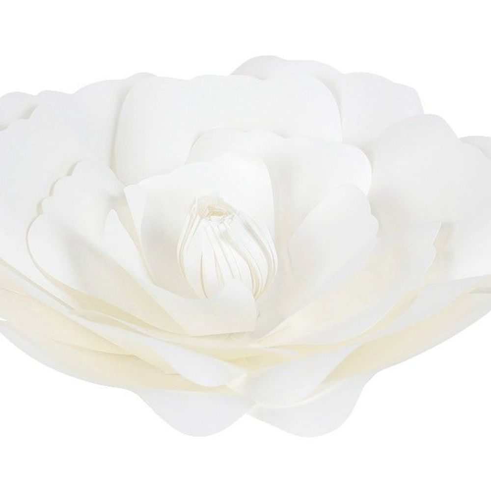 Fleur En Papier Anémone Blanc 30 cm