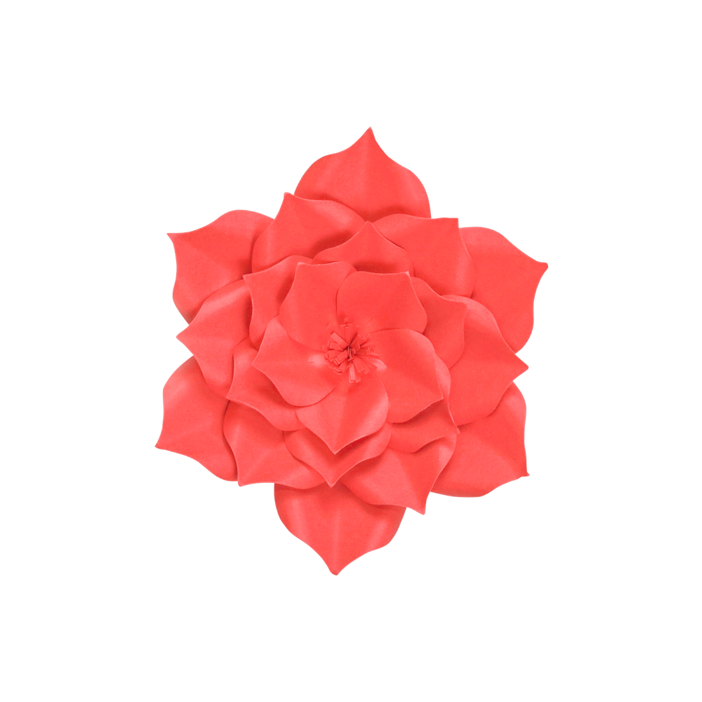 Fleur En Papier Gardénia Rouge 20 cm
