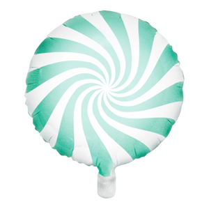 Ballon Bonbon Aluminium vert d'eau 45cm