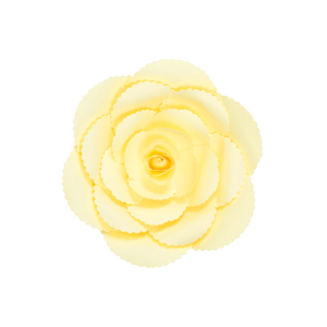 Fleur En Papier Rose Ancienne Jaune Pâle 20 cm