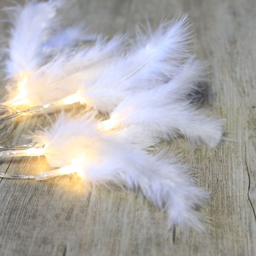 Guirlande Lumineuse Plumes Blanches