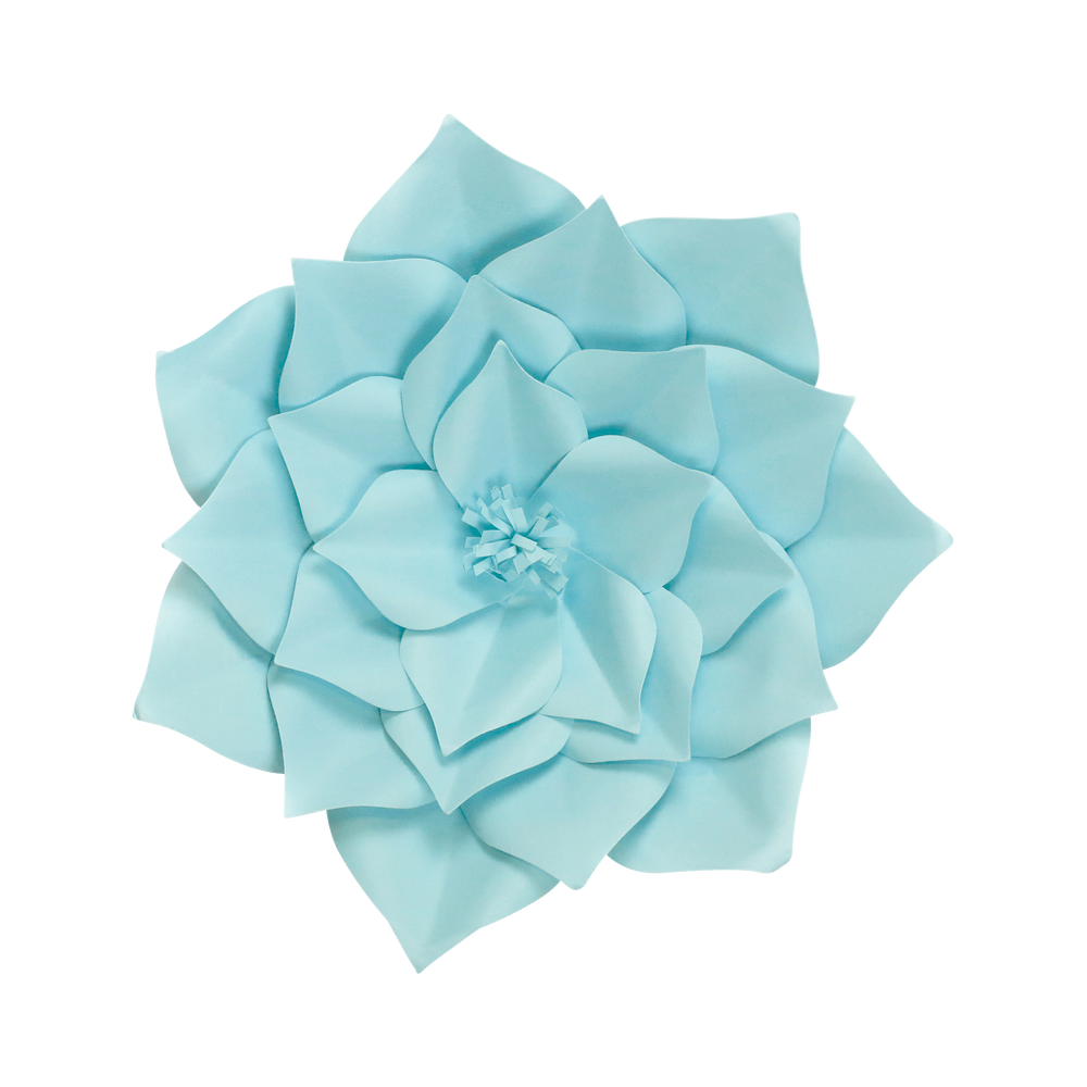 Fleur En Papier Gardénia Turquoise 30 cm