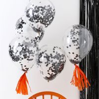 Ballon Confettis Noirs x5