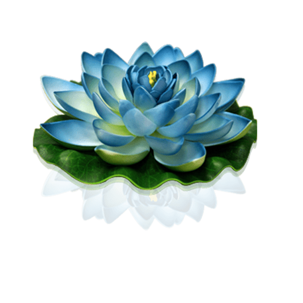 Lanterne Flottante Mariage & Fête Lotus Natural Bleue (Lot De 3 Pièces)