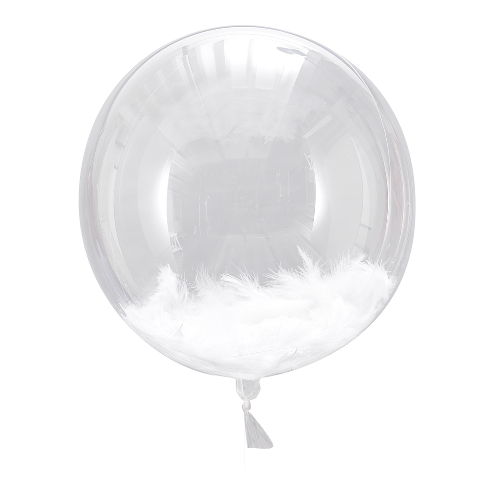 Ballon Plumes Blanches 45 cm x3