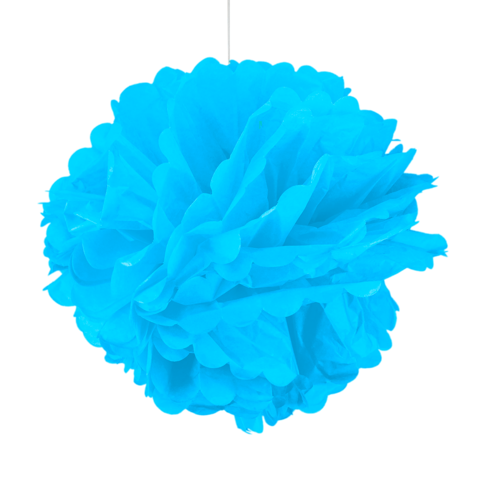Pompons Turquoise 50 cm x2