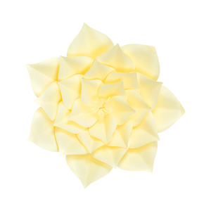 Fleur En Papier Gardénia Jaune Pâle 30 cm