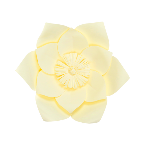 Fleur En Papier Clématite Jaune Pâle 30 cm
